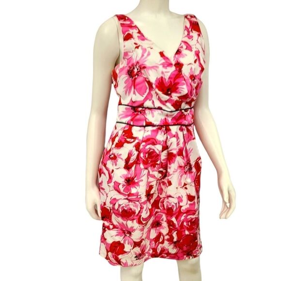 B. SMART White and Pink Floral Dress sz 12 - Picture 1 of 7